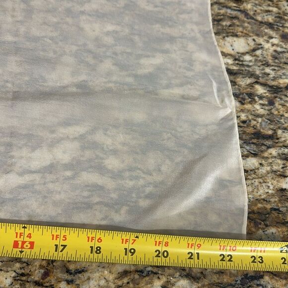 Echo Vintage Cream Pure Silk Semi Sheer Hand Rolled Square Scarf - Picture 3 of 4